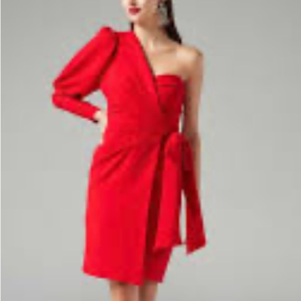 RARE Nwt Cache Red off the Shoulder formal Dress - Picture 1 of 14
